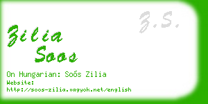 zilia soos business card