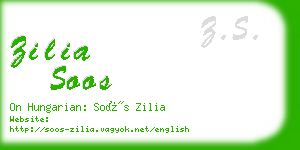 zilia soos business card